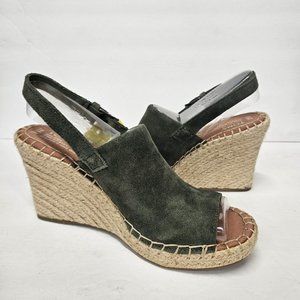 TOMS Women's Wedge Sandal, Monica, Pine Suede